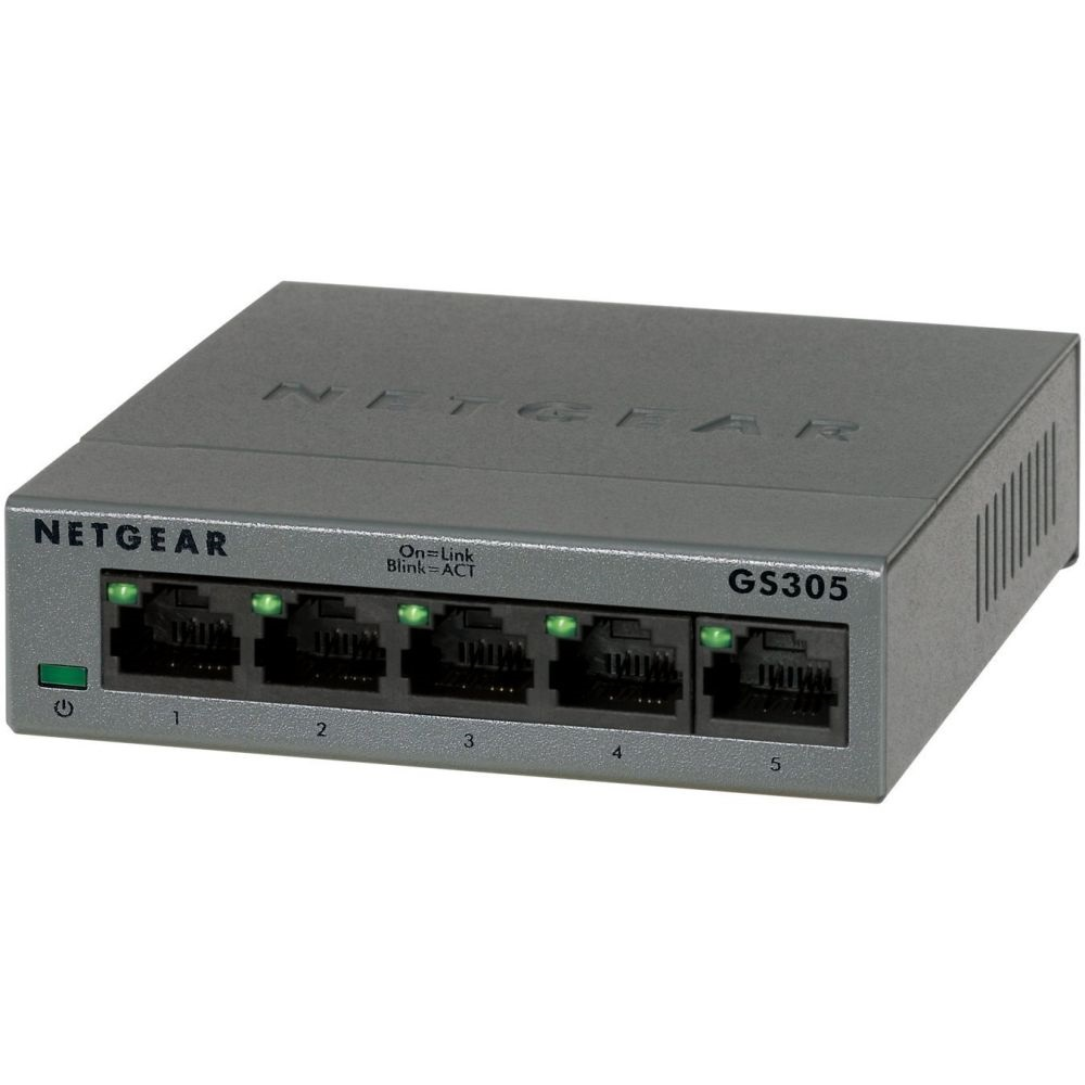 5 poorts gigabit switch metalen behuizing Gigabit 10/100/1000 Mbps