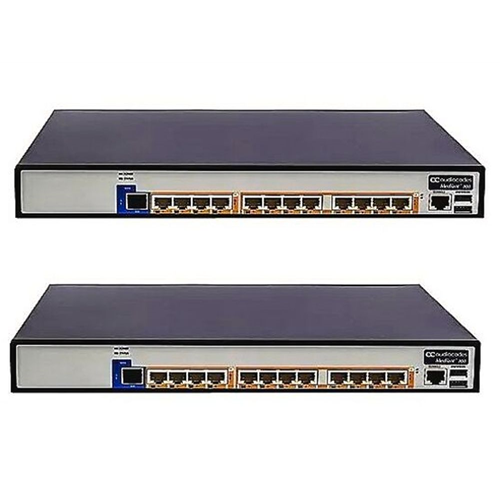 HA-pair of Mediant 800C base SBCs each with 4 GE and 8 FE ports. Supports dual ps HA-pair of Mediant 800C base SBCs each with 4 GE and 8 FE ports. Supports dual ps