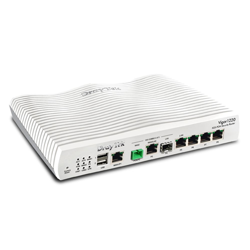 Vigor 1220 XGS-PON router, XGS-PON poort 1x 1Gbe WAN poort, 1x 10GbE WAN/LAN, Vigor 1220 XGS-PON router, XGS-PON poort 1x 1Gbe WAN poort, 1x 10GbE WAN/LAN,