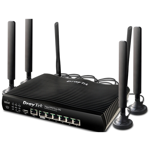 Vigor 2927Lax 5G modem met Dual SIM card slot en dual Gigabit WAN breedband router